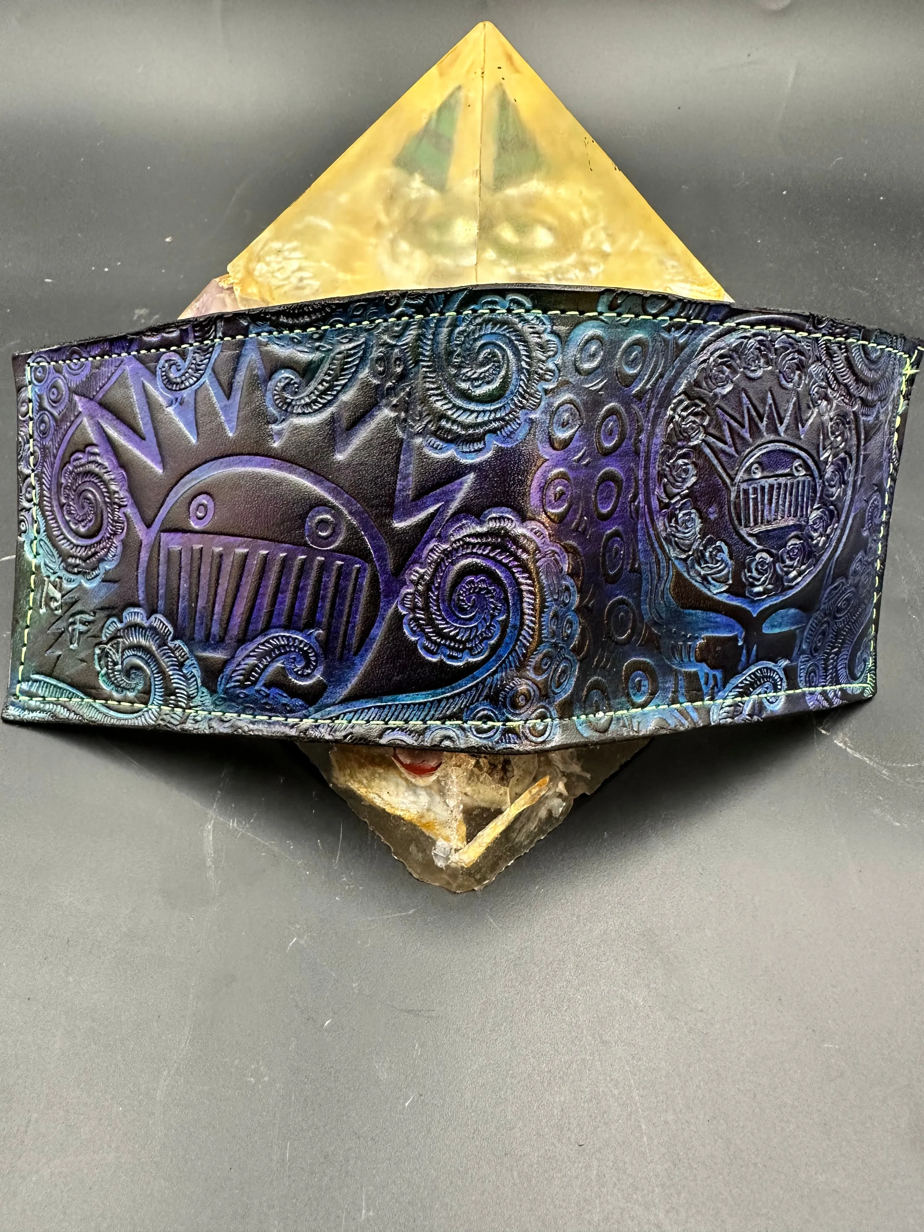 Stamped Leather Bifold Wallet - Ween