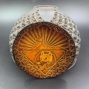 Stamped Leather Coaster Lined - Grateful