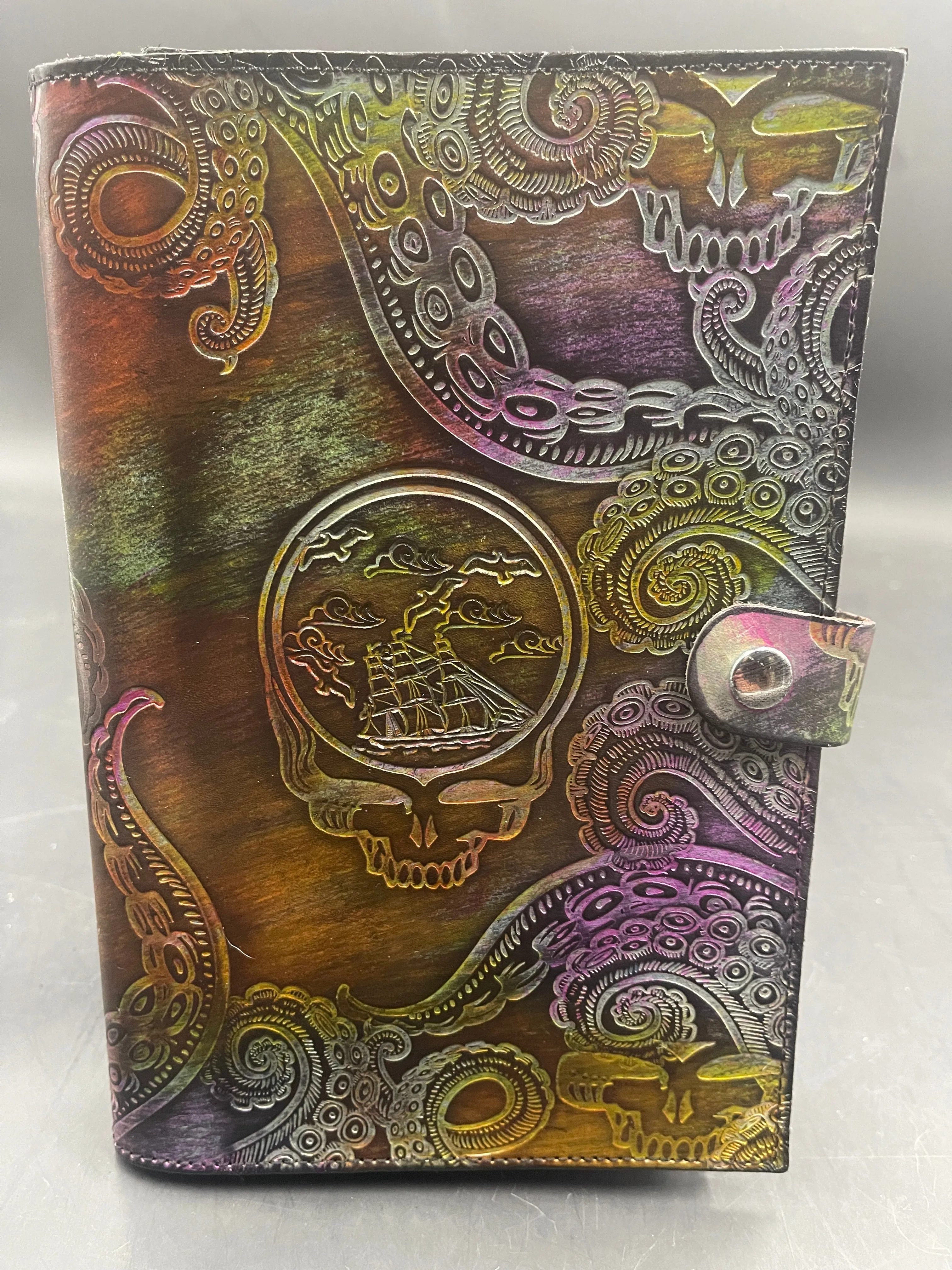 Stamped Leather Journal - Grateful
