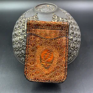 Stamped Leather Money Clips Wallet - Grateful