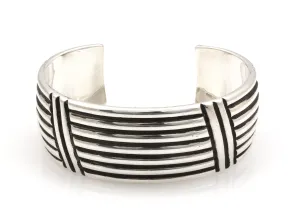 Stamped Lines Cuff Bracelet