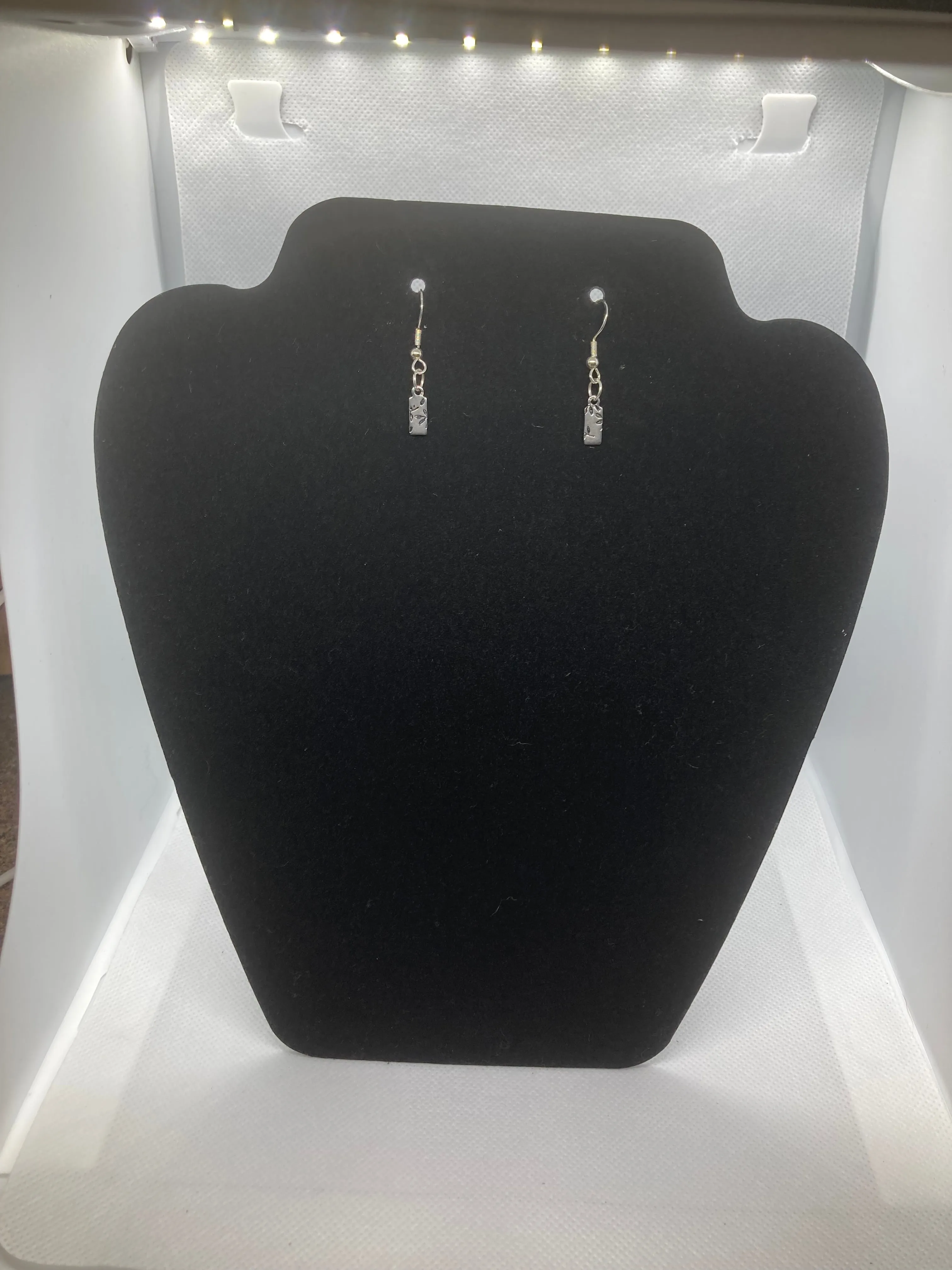 Stamped Silver Earrings