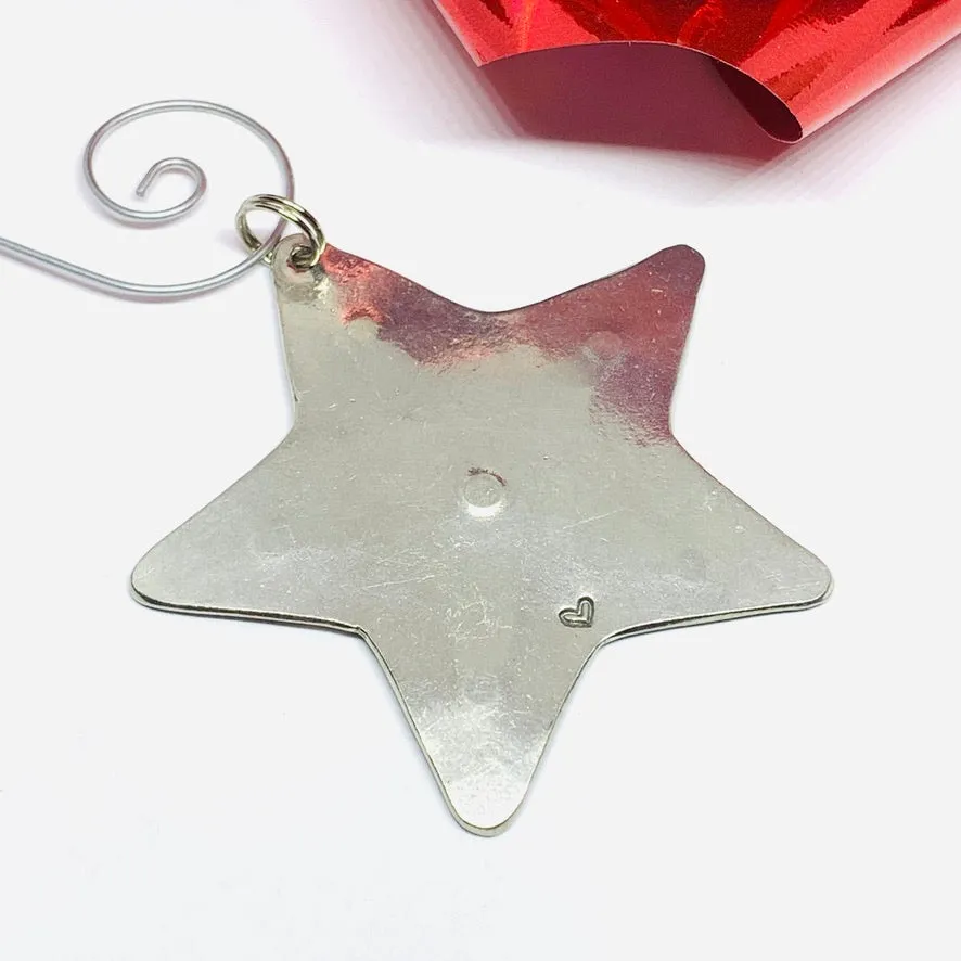Star - Hand Stamped Ornament