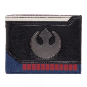 Star Wars Han Solo Rebel Alliance Logo Mixed Material Bi-Fold Gift Boxed Wallet
