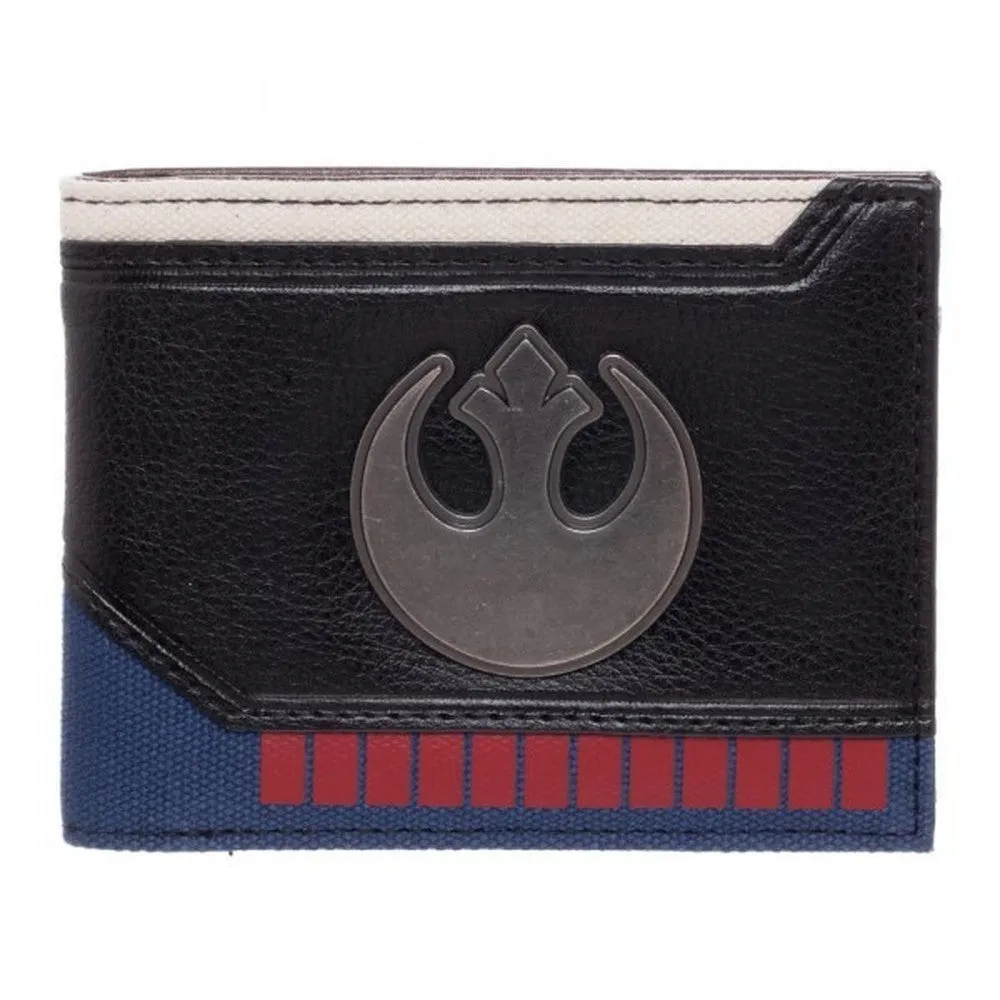 Star Wars Han Solo Rebel Alliance Logo Mixed Material Bi-Fold Gift Boxed Wallet