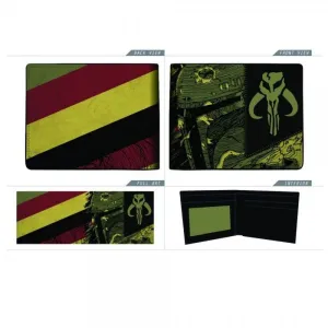 Star Wars Mandalorian Logo Boba Fett Bounty Hunter Bi-Fold Wallet