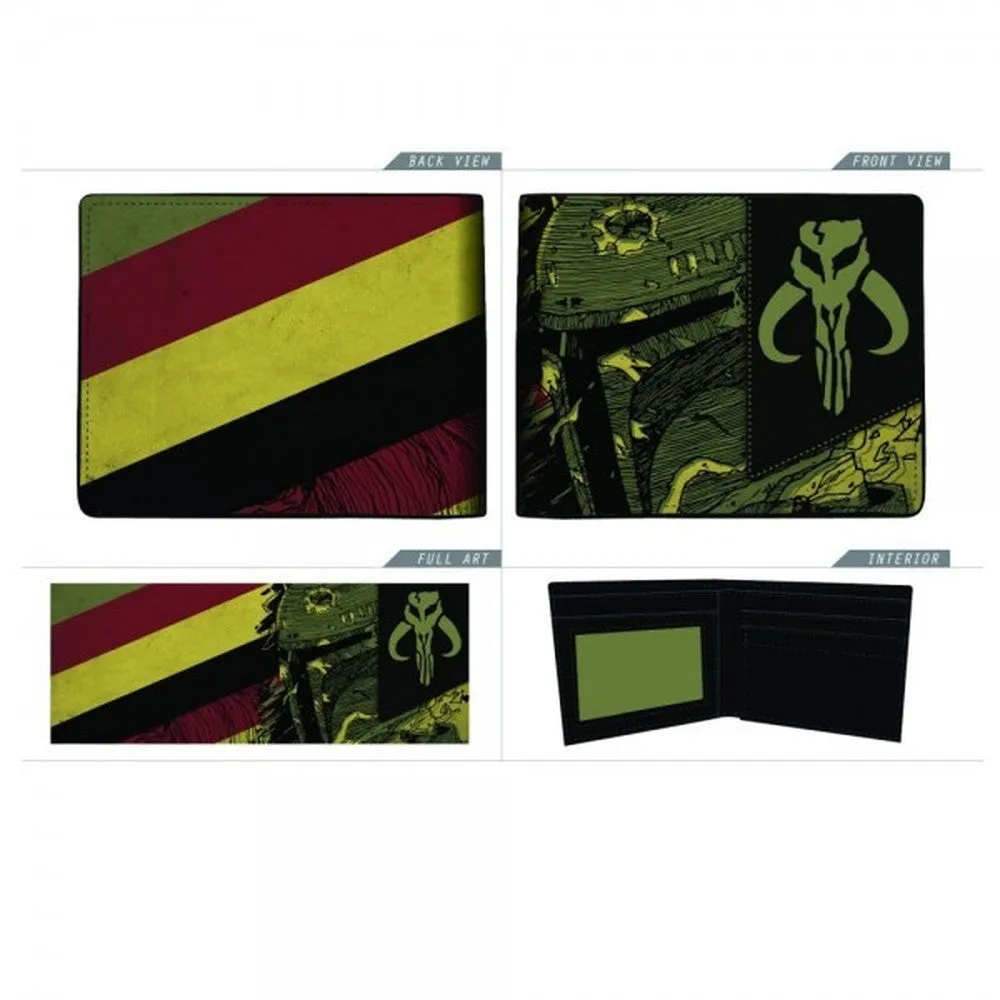 Star Wars Mandalorian Logo Boba Fett Bounty Hunter Bi-Fold Wallet