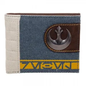 Star Wars Rogue One Rebel Alliance Logo Mixed Material Bi-Fold Wallet