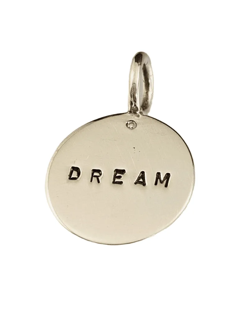 Sterling 'Dream' Diamond Charm