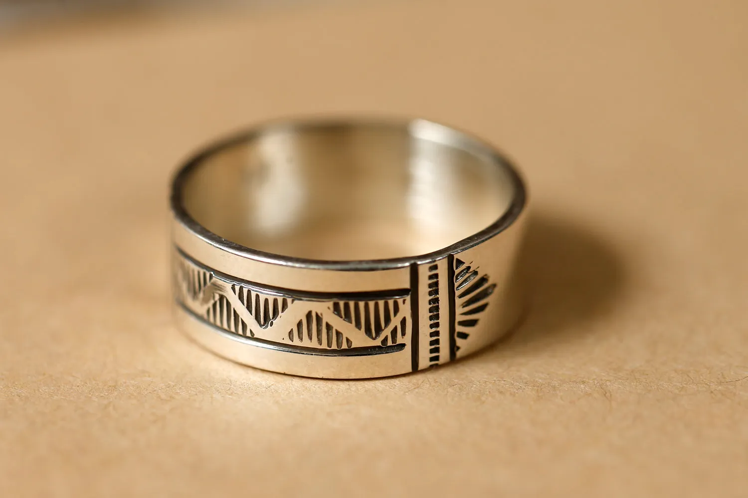Sterling Silver Stamped Ring