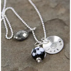Sterling stamped necklace-Create Your Own