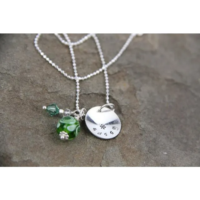 Sterling stamped necklace-Create Your Own