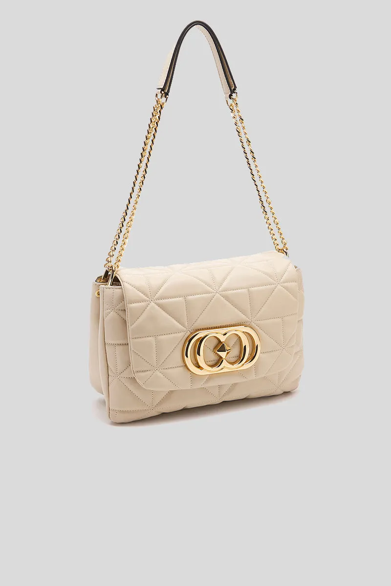 Stich & Spun Giselle Shoulder Bag Leather - Off White
