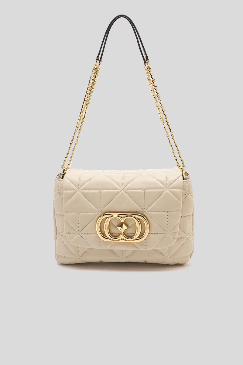 Stich & Spun Giselle Shoulder Bag Leather - Off White