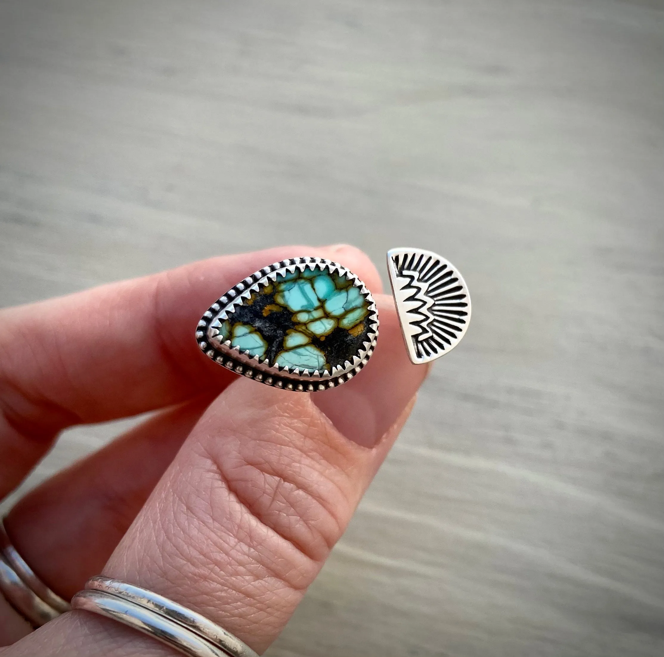 Stoned & Stamped Bao Canyon Turquoise Ring