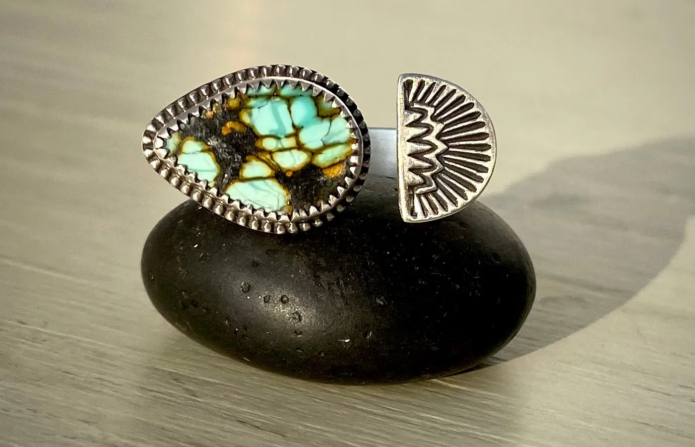 Stoned & Stamped Bao Canyon Turquoise Ring