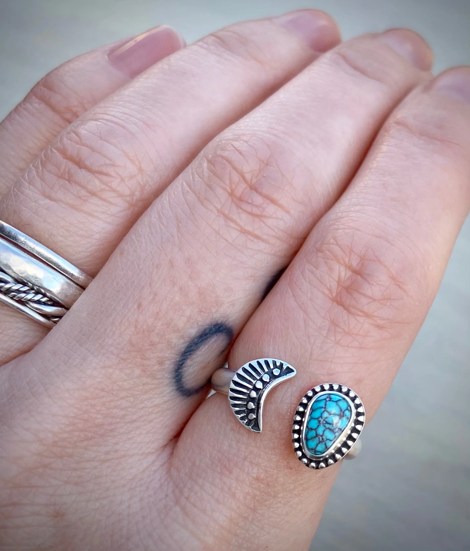 Stoned & Stamped Egyptian Turquoise Ring