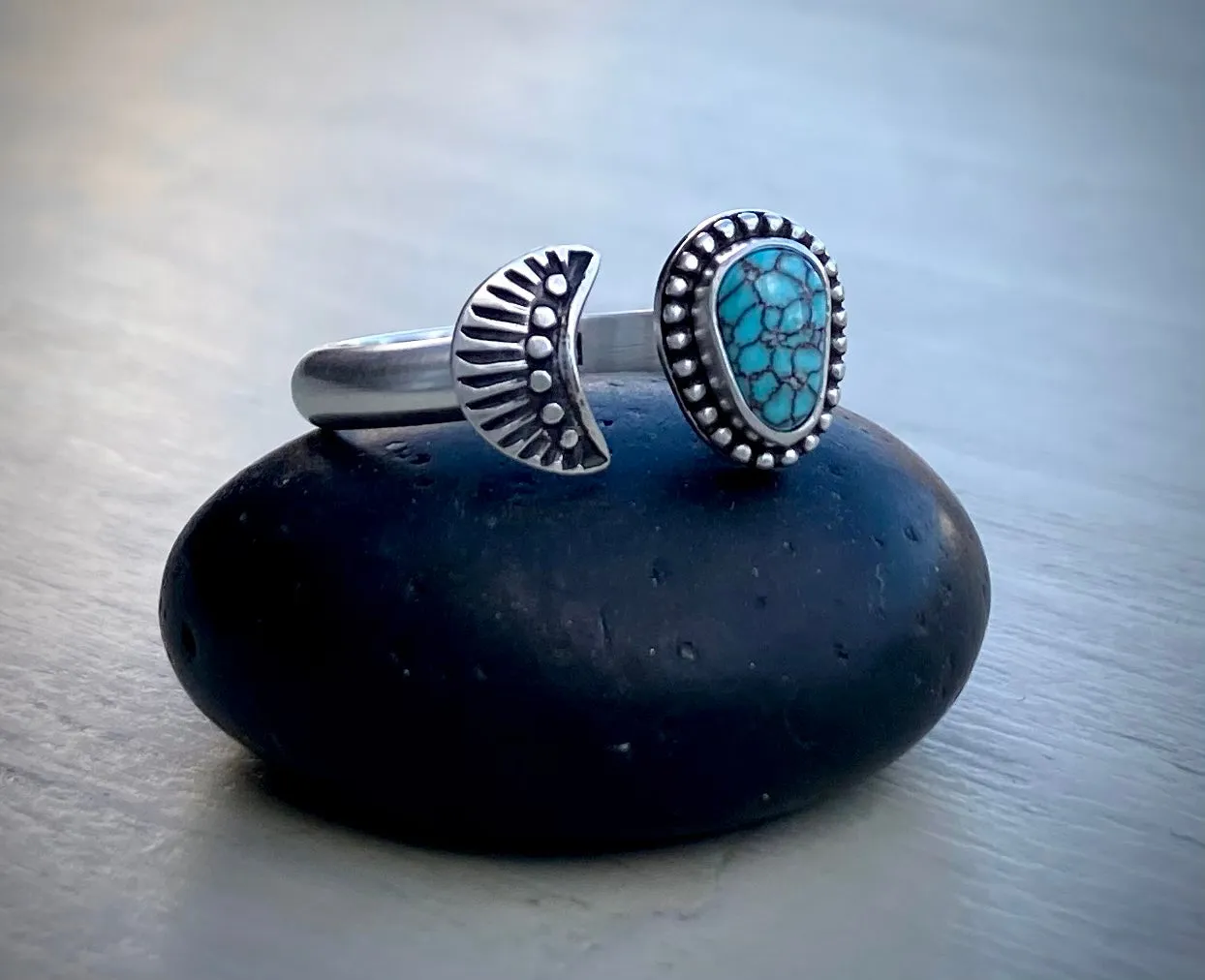 Stoned & Stamped Egyptian Turquoise Ring