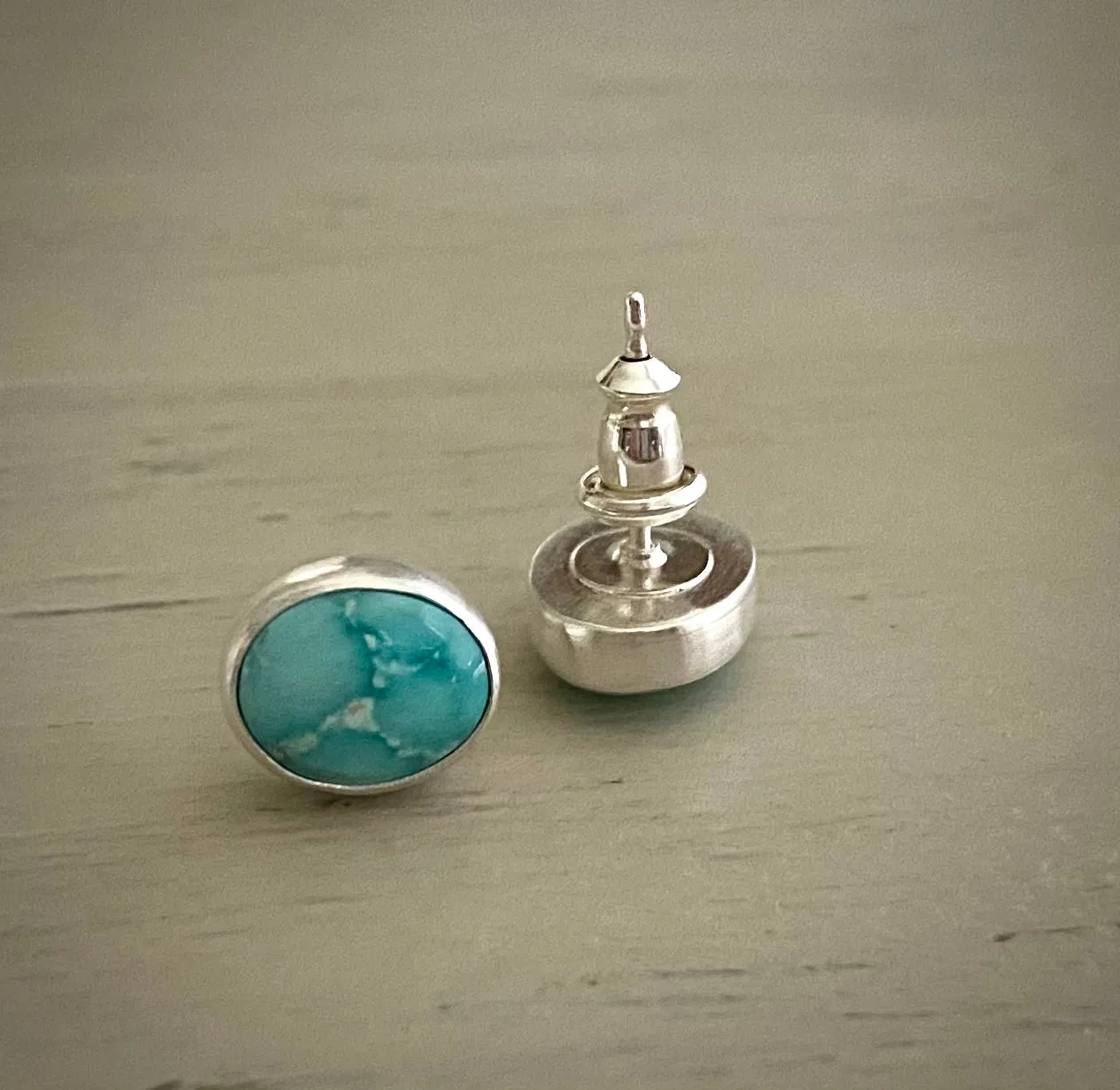 Stoned & Stamped Stud Earrings