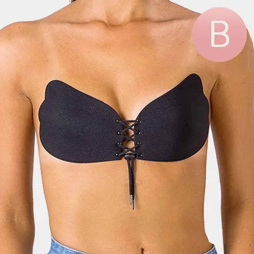 Strapless Adhesive Corset Push Up Bra | Size B | Black | 353521