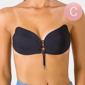 Strapless Adhesive Corset Push Up Bra | Size C | Black | 353522