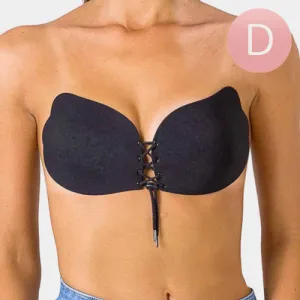 Strapless Adhesive Corset Push Up Bra | Size D | Black | 353523