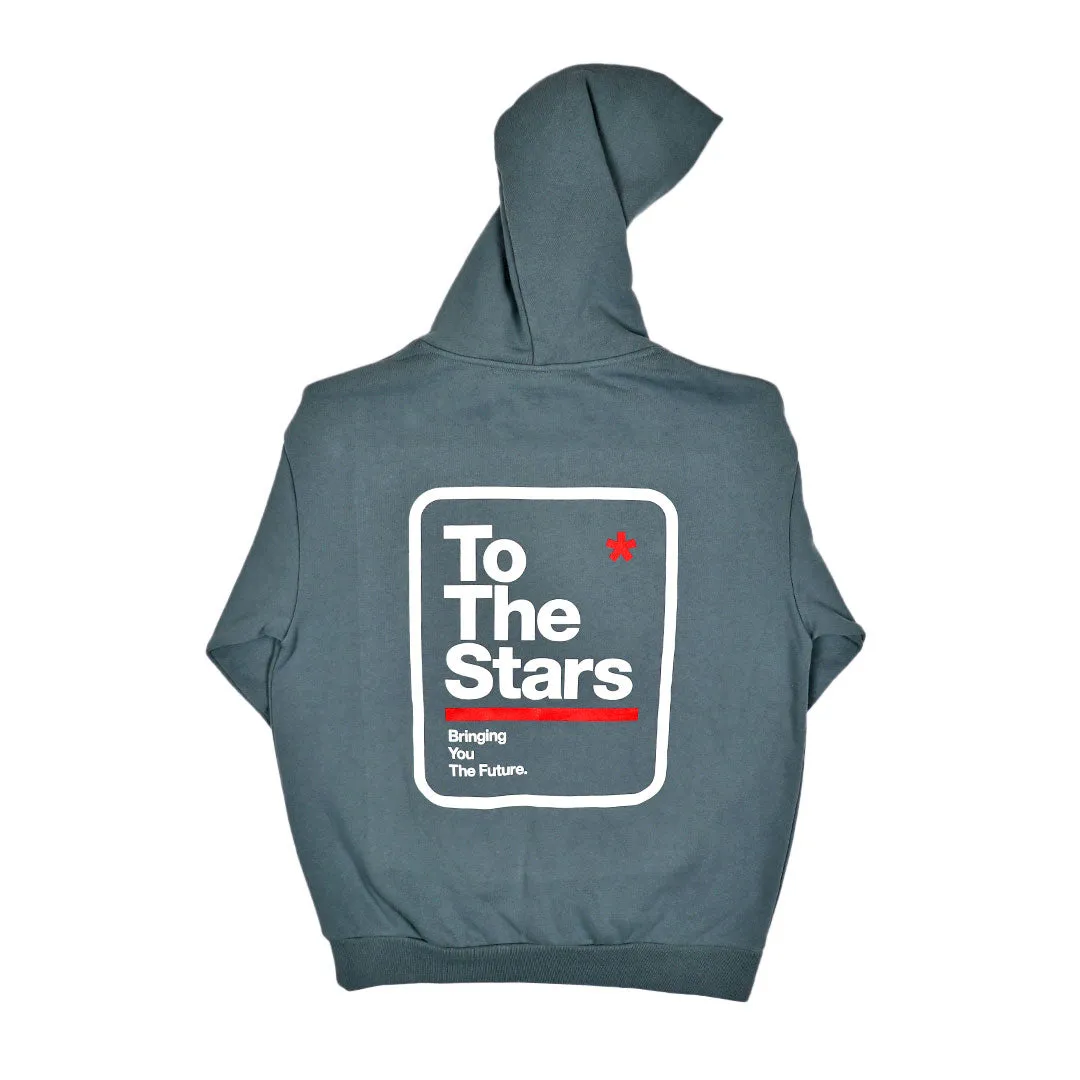 Street Sign Heavyweight Pullover Hoodie Blue Magic