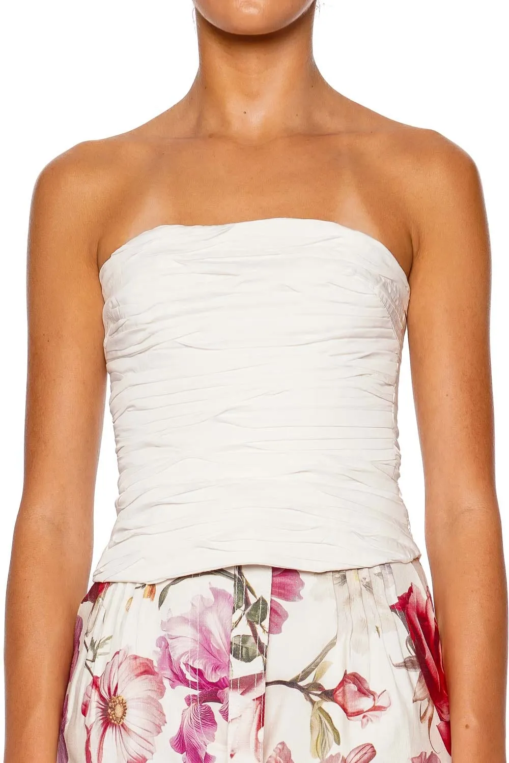 Sunbeam Strapless Ruched Buster Top