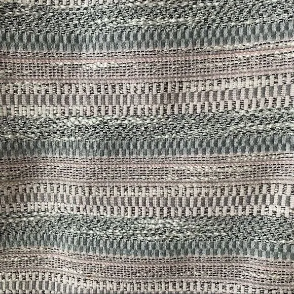 Tahari Pink, Gray, and White Stripe Full Back Zipper Knit Pencil Skirt Size 12P