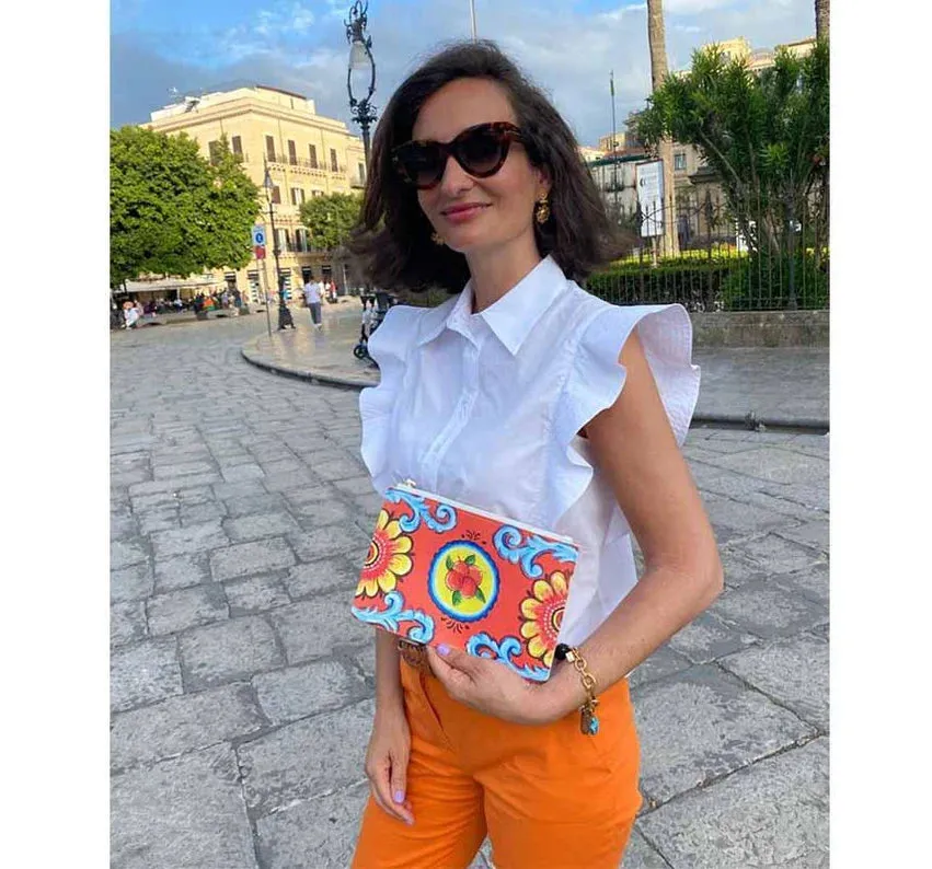 Taormina Blu Clutch Bag