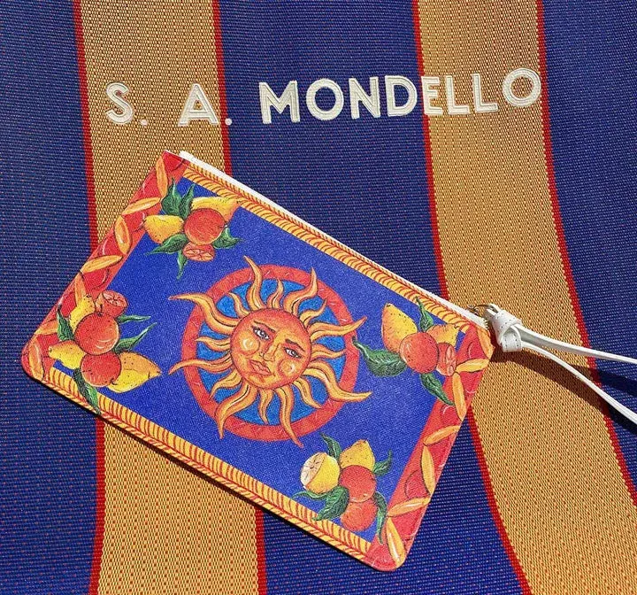 Taormina Blu Clutch Bag