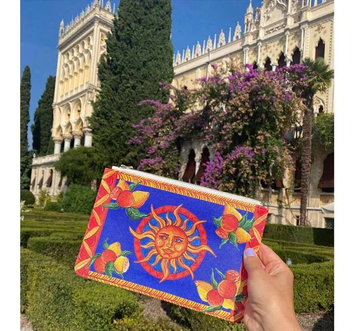 Taormina Blu Clutch Bag