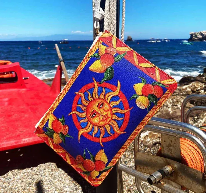 Taormina Blu Clutch Bag
