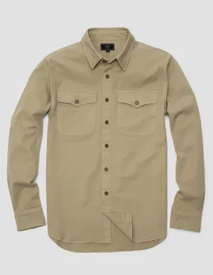 Tarpon Garment Dyed Utility Shirt in Khaki