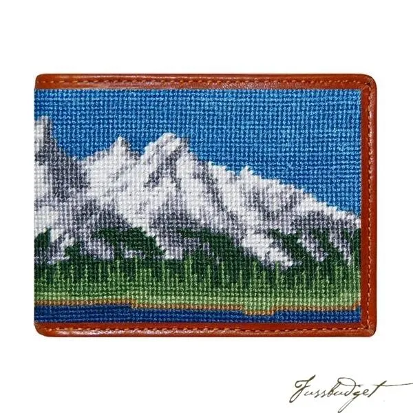 Tetons Needlepoint Bi-Fold Wallet