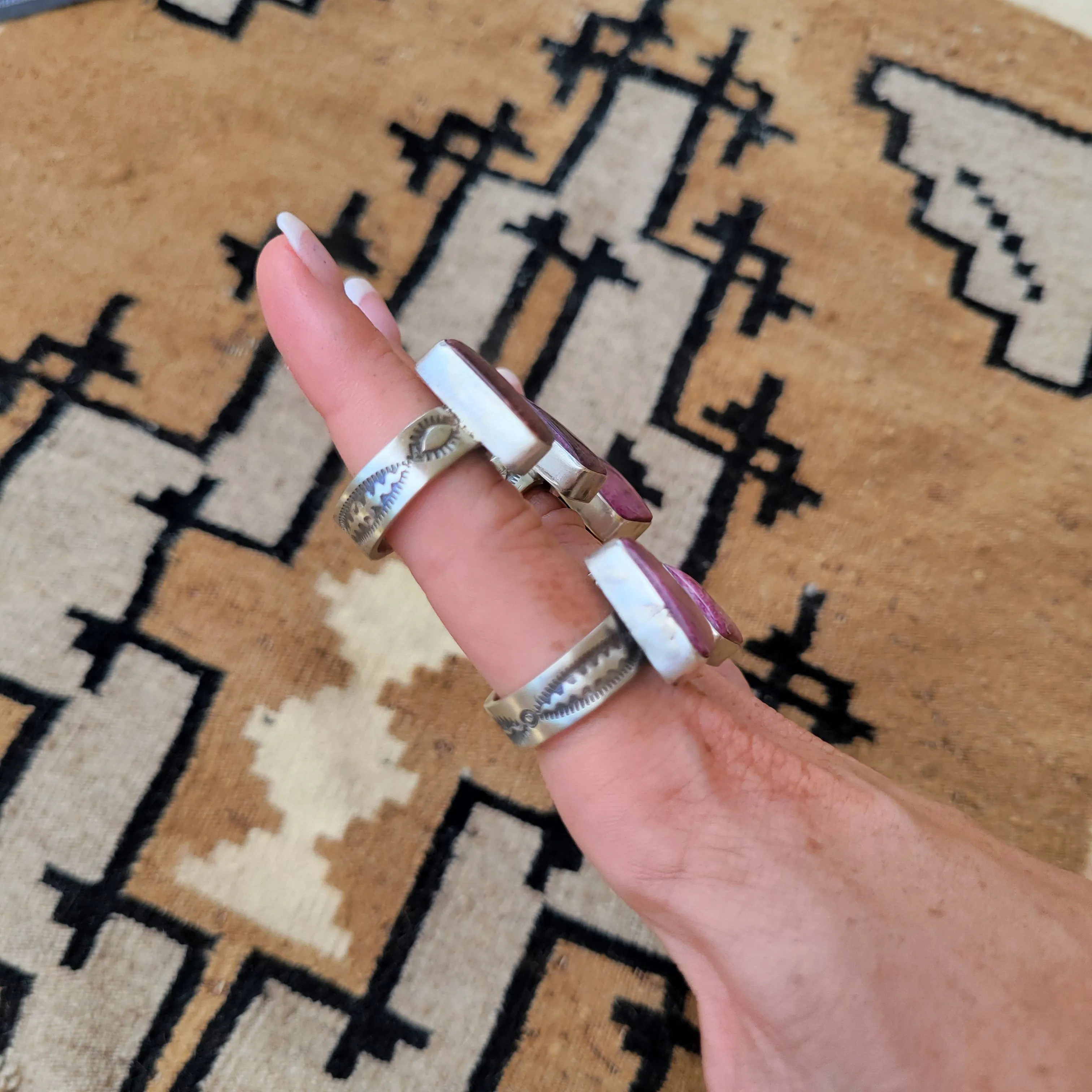 The Darlene Stamped Rings