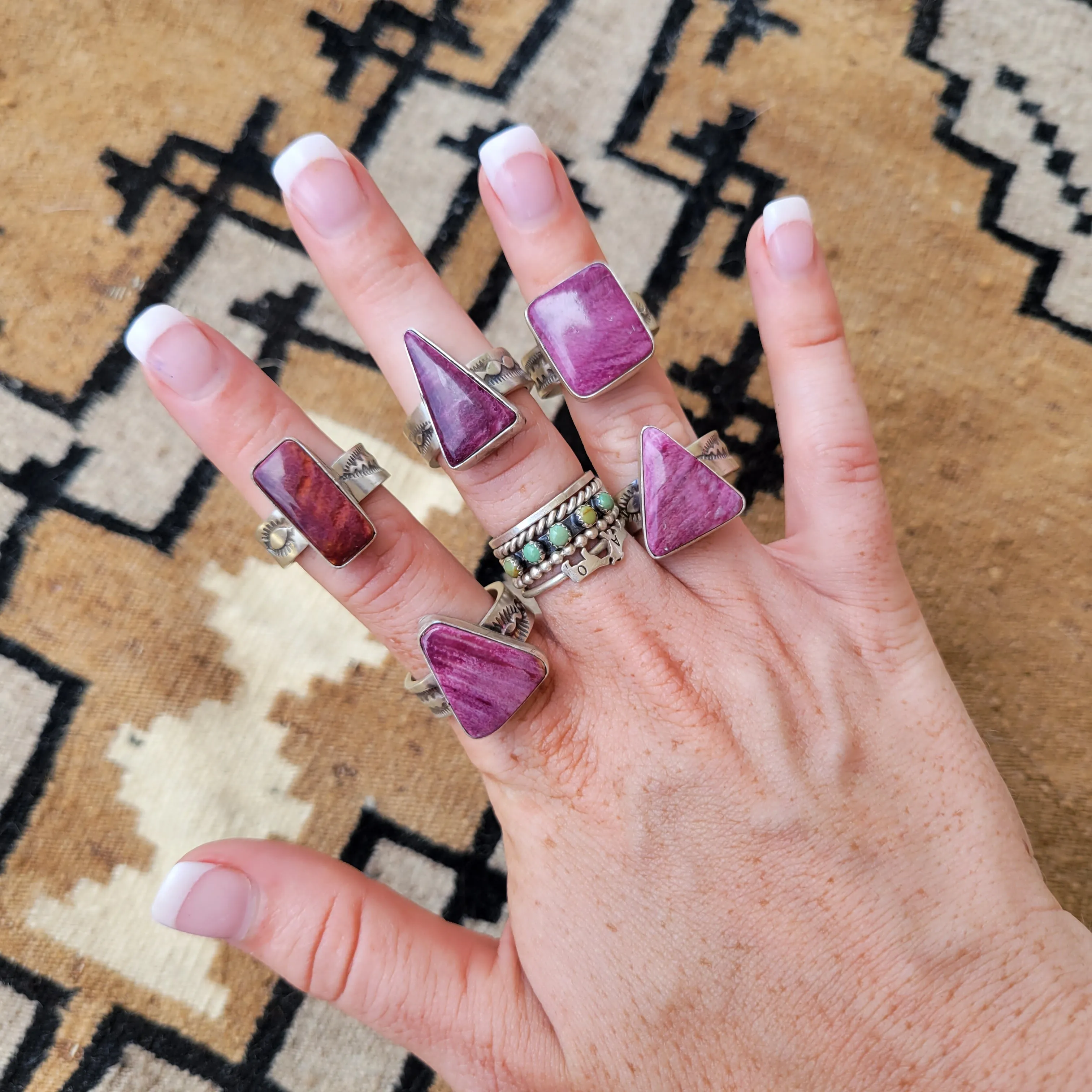 The Darlene Stamped Rings