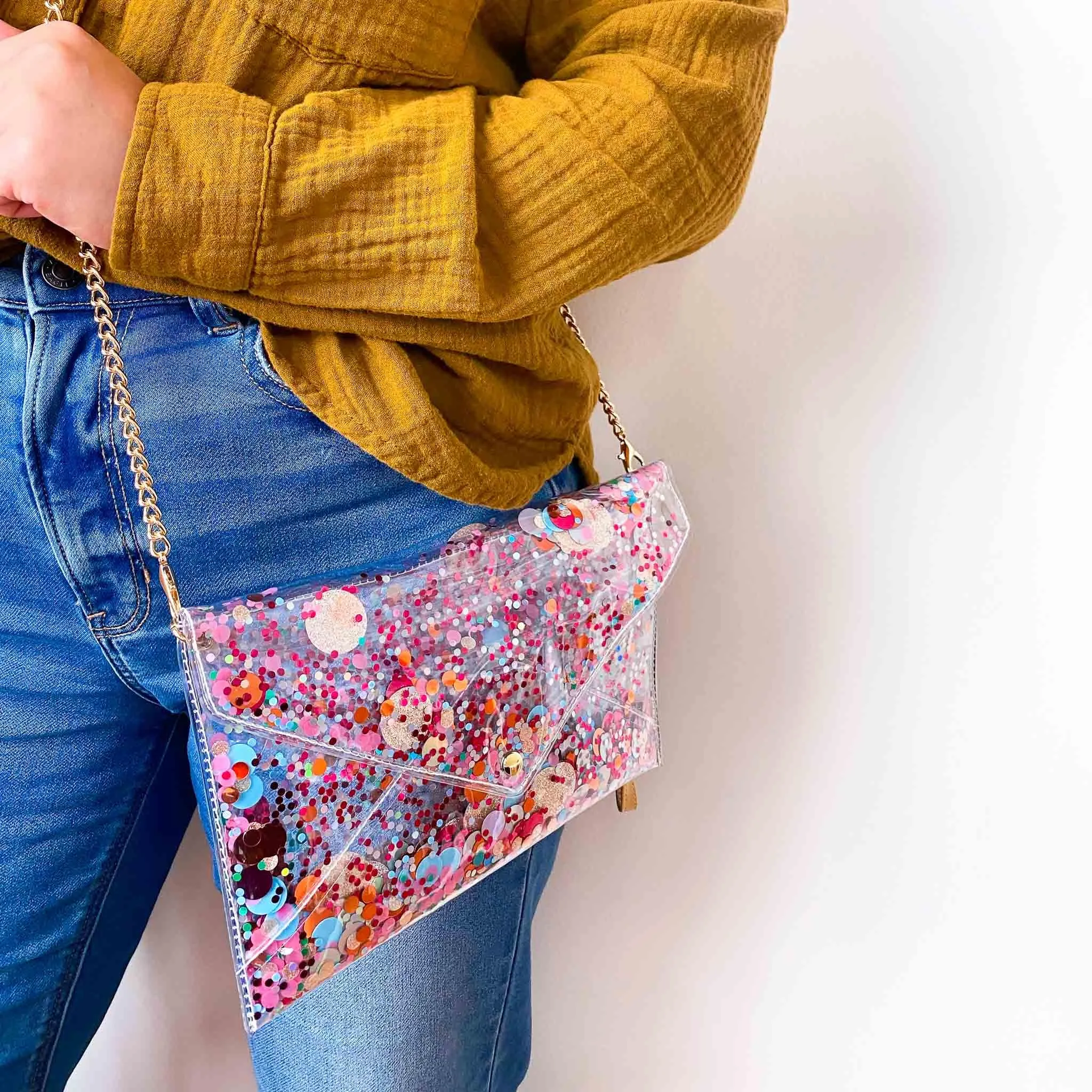 The Essentials Convertible Confetti Clutch