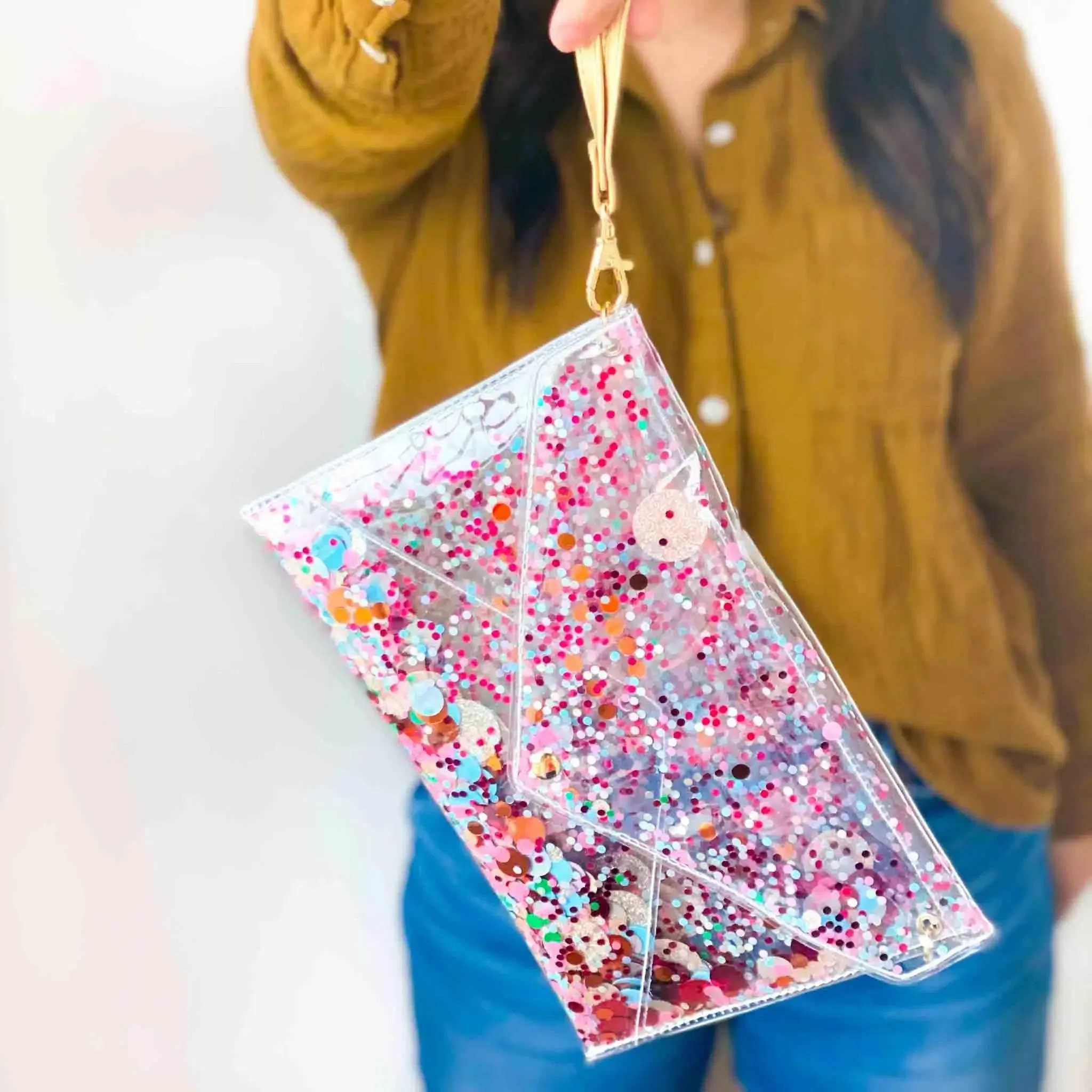 The Essentials Convertible Confetti Clutch