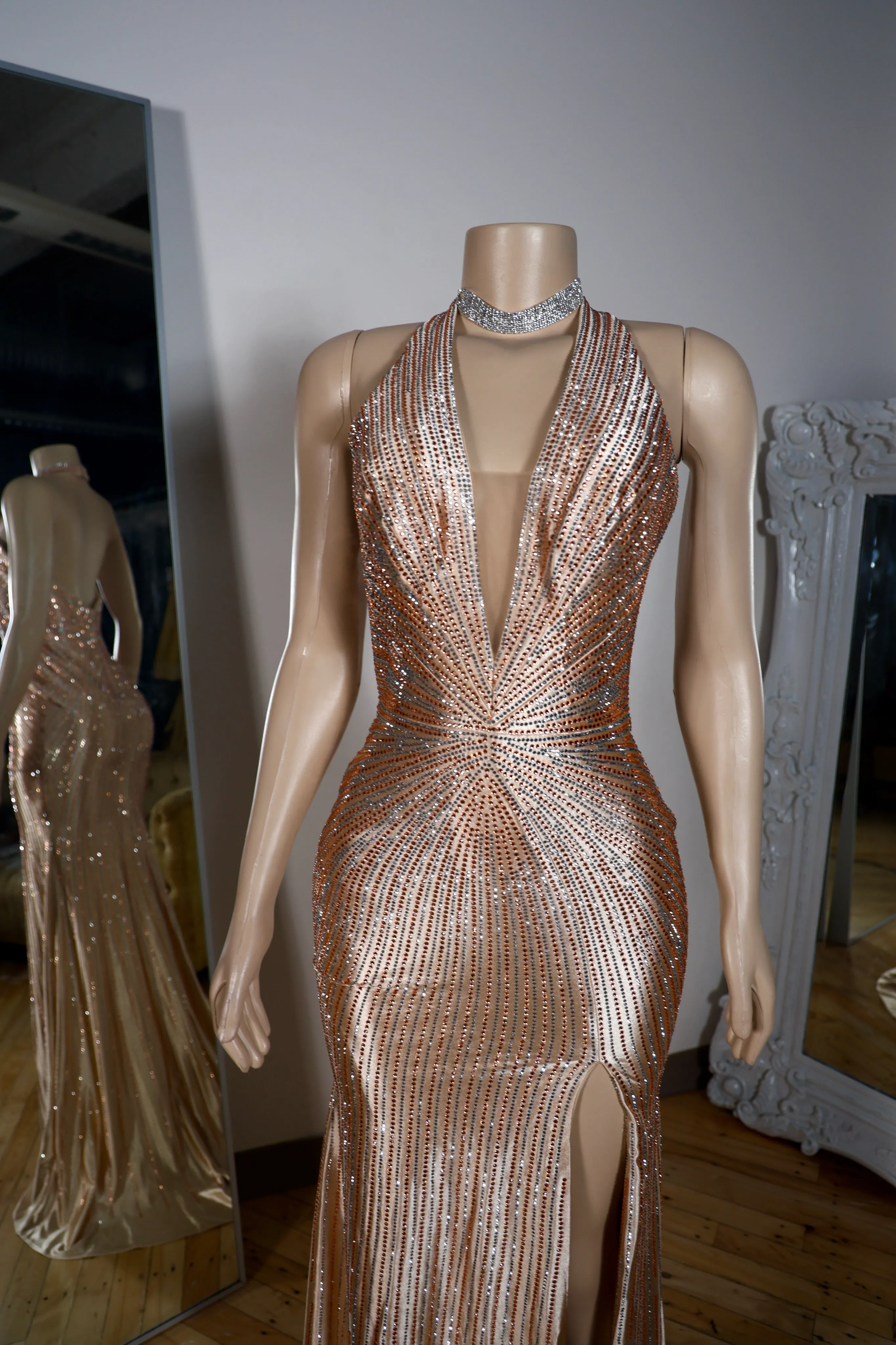 The Luna Rhinestone Gown