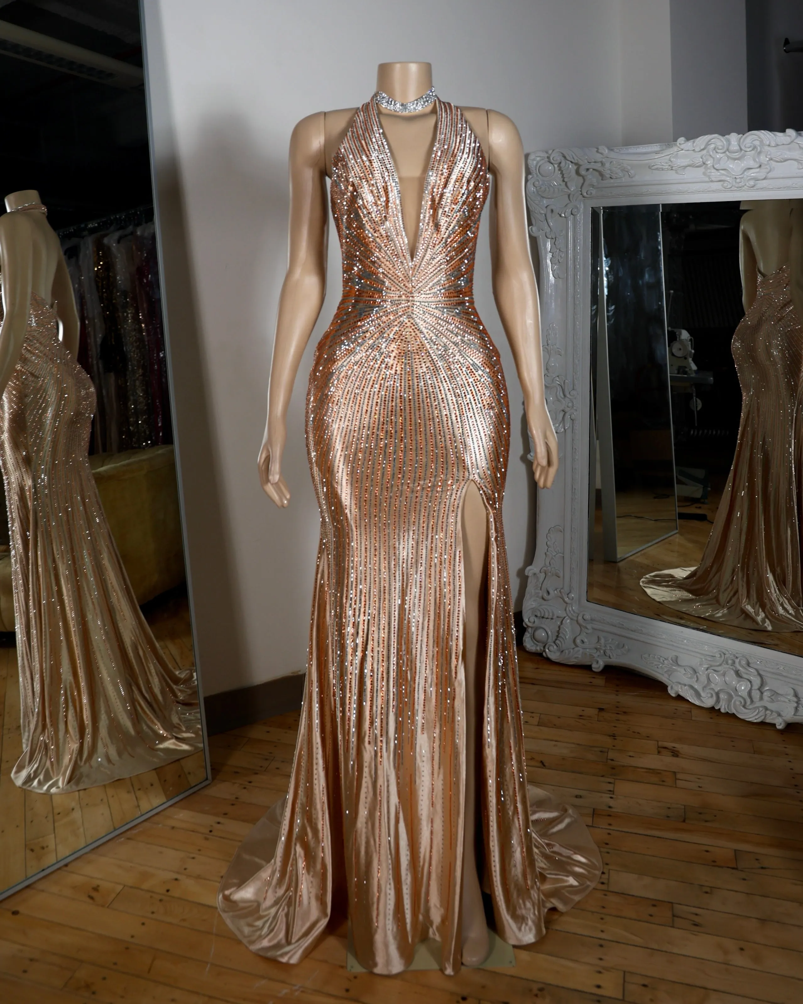 The Luna Rhinestone Gown