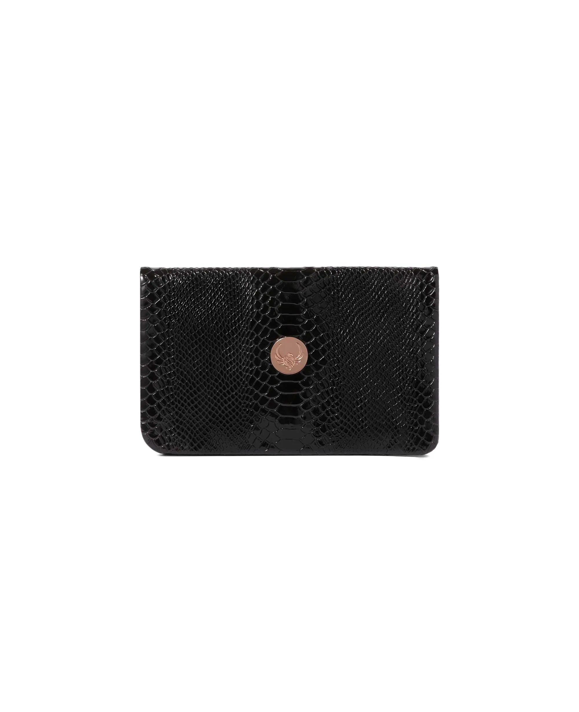 The Manhattan Vegan Leather Clutch | Black