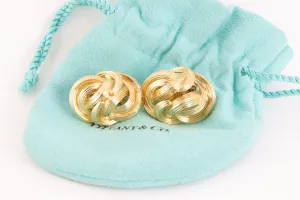 Tiffany & Co. 18k Yellow Gold 1950s Love Knot Clip On Earrings (19.43g.)