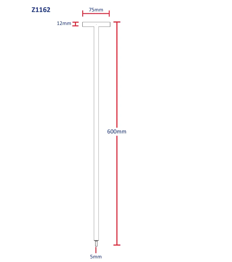 Timloc Loft-loc Square T-key Loft Door Operating Metal Pole - 600mm (Z1162)