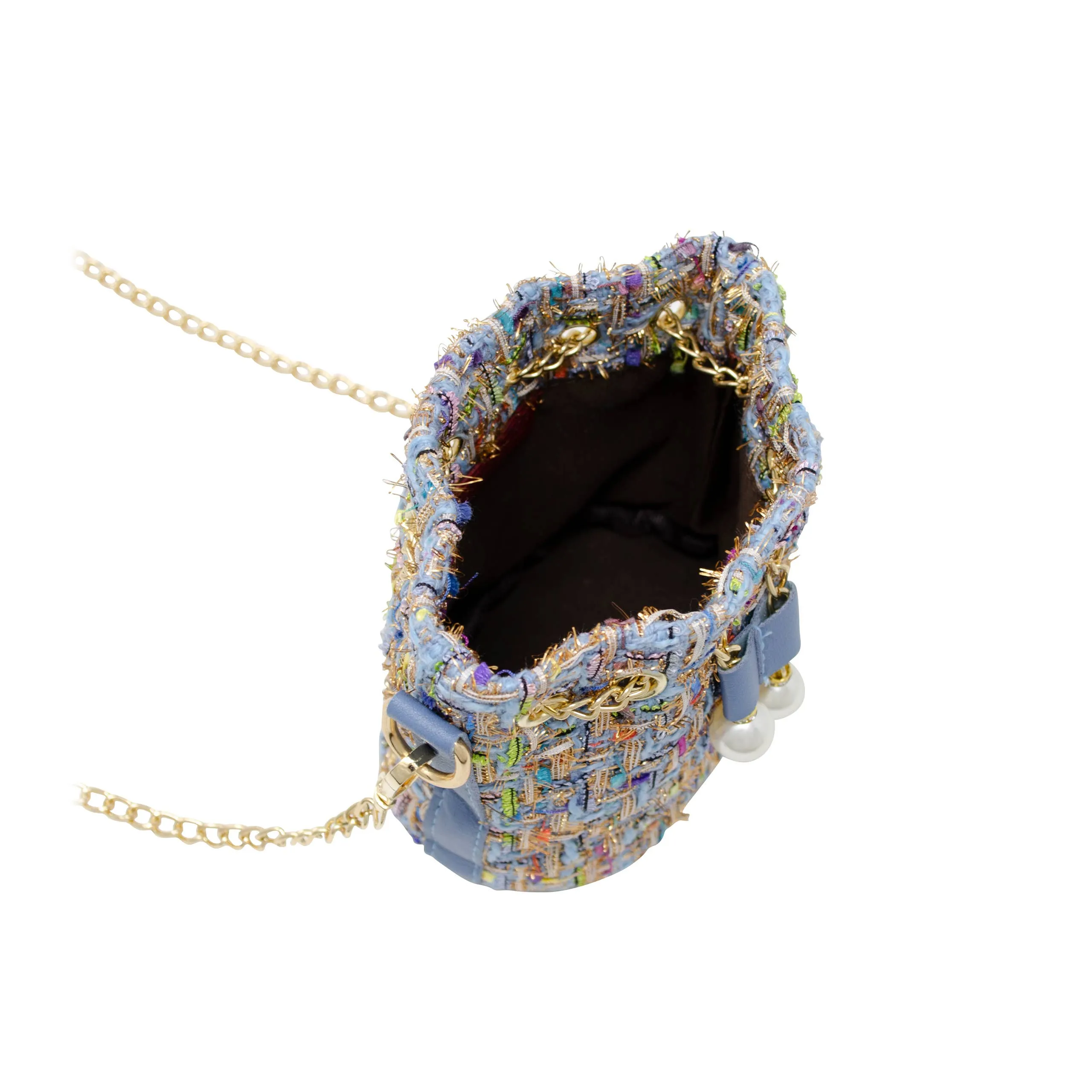 Tiny Treats Tweed Drawstring Bag