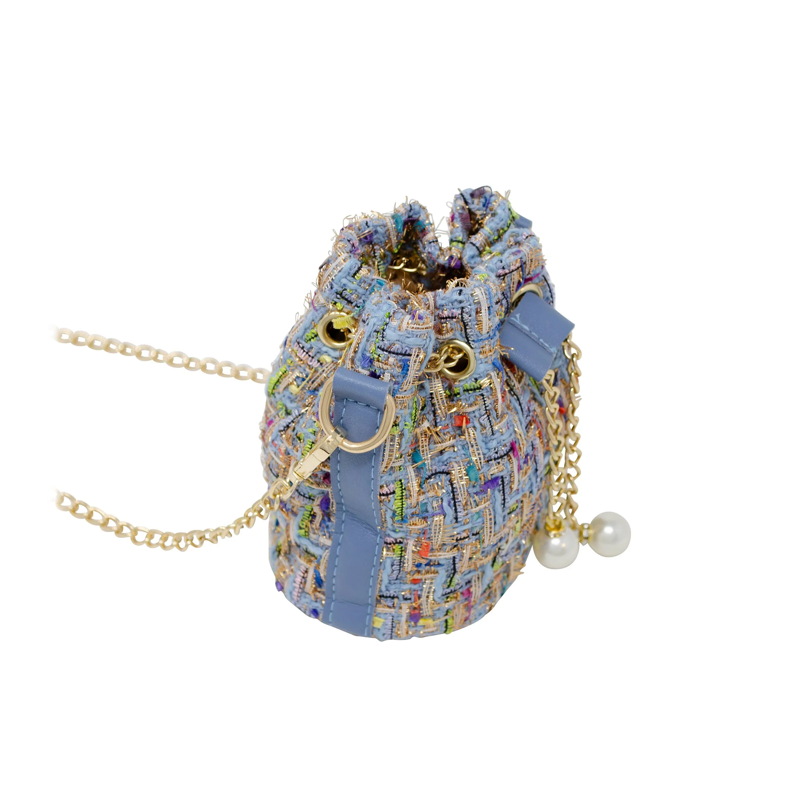 Tiny Treats Tweed Drawstring Bag