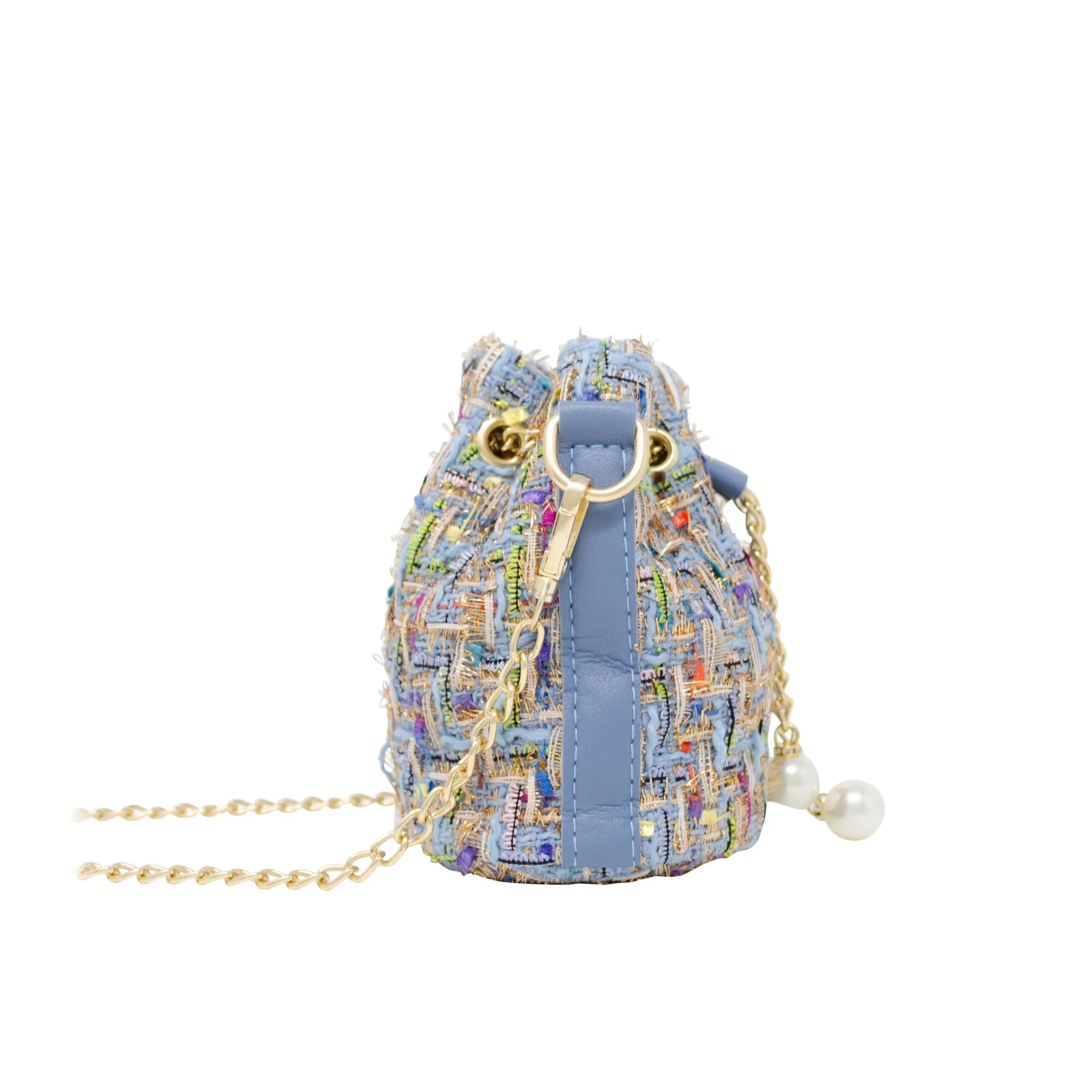 Tiny Treats Tweed Drawstring Bag