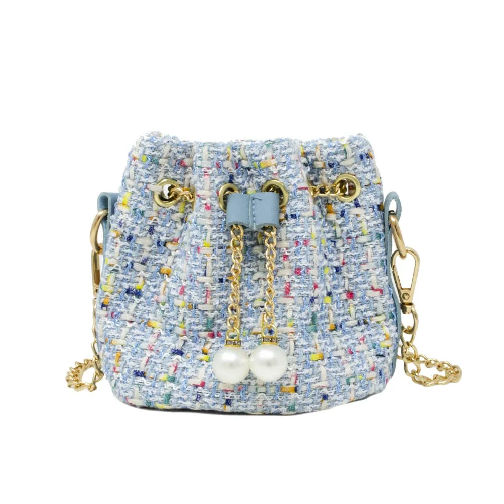 Tiny Treats Tweed Drawstring Bag