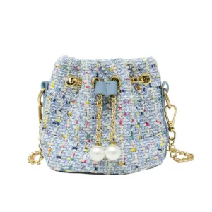 Tiny Treats Tweed Drawstring Bag