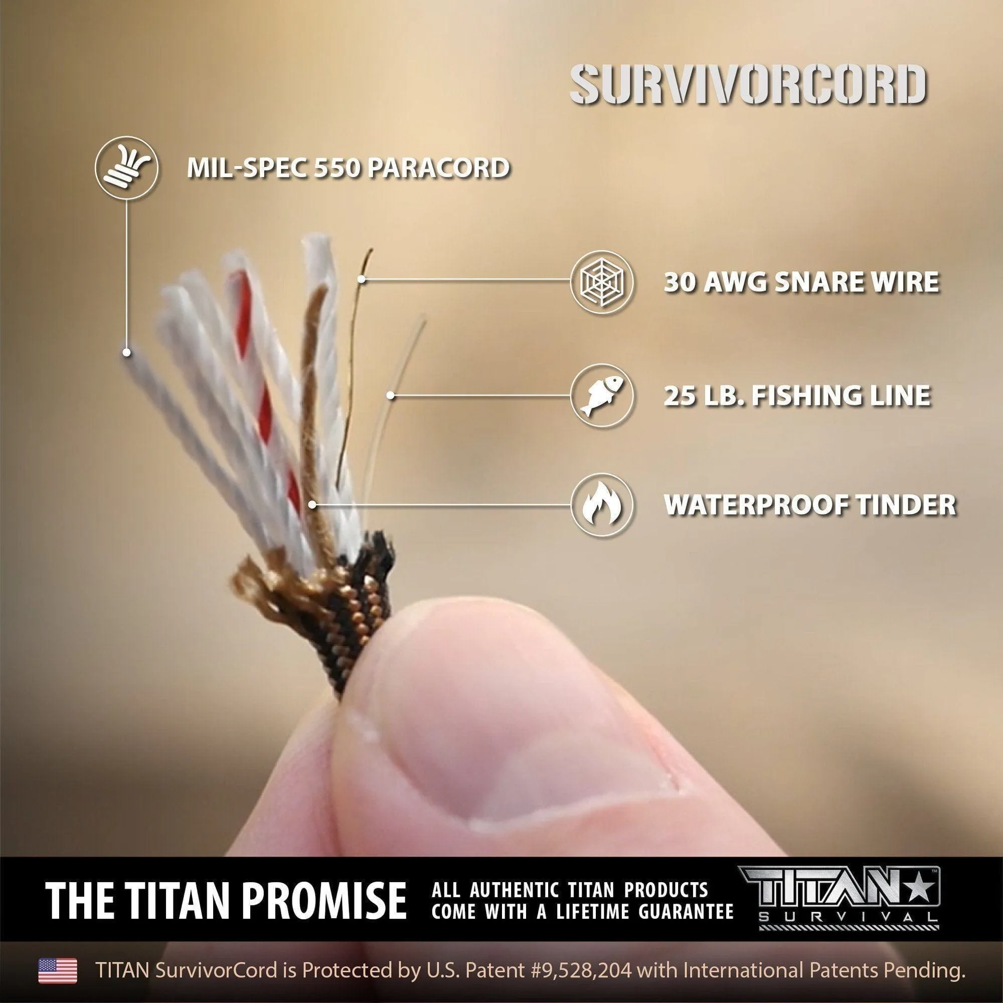 Titan Survival SurvivorCord | DARK EARTH
